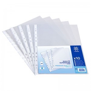 PACK OF 10 PUNCHED POCKETS  A4