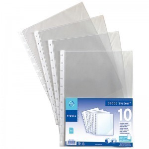 Pack of  10 POCKETS GÉODE ® ®  A4